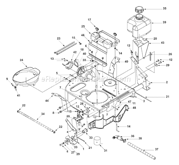 Page E Diagram and Parts List for 13A-344-701 2004 Yard Man Lawn Tractor